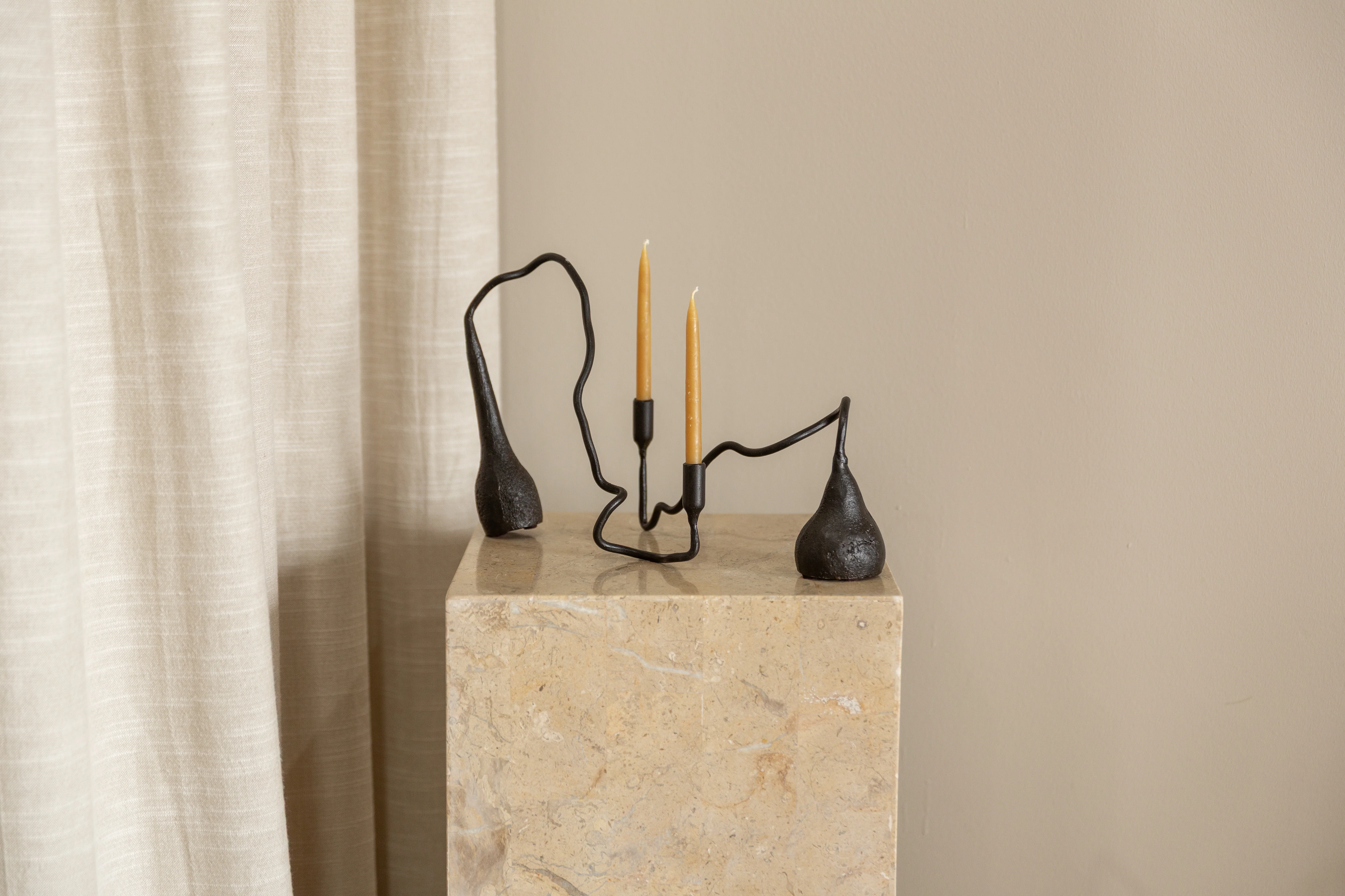 Cats in Wind Iron Candle Holders - Image 3