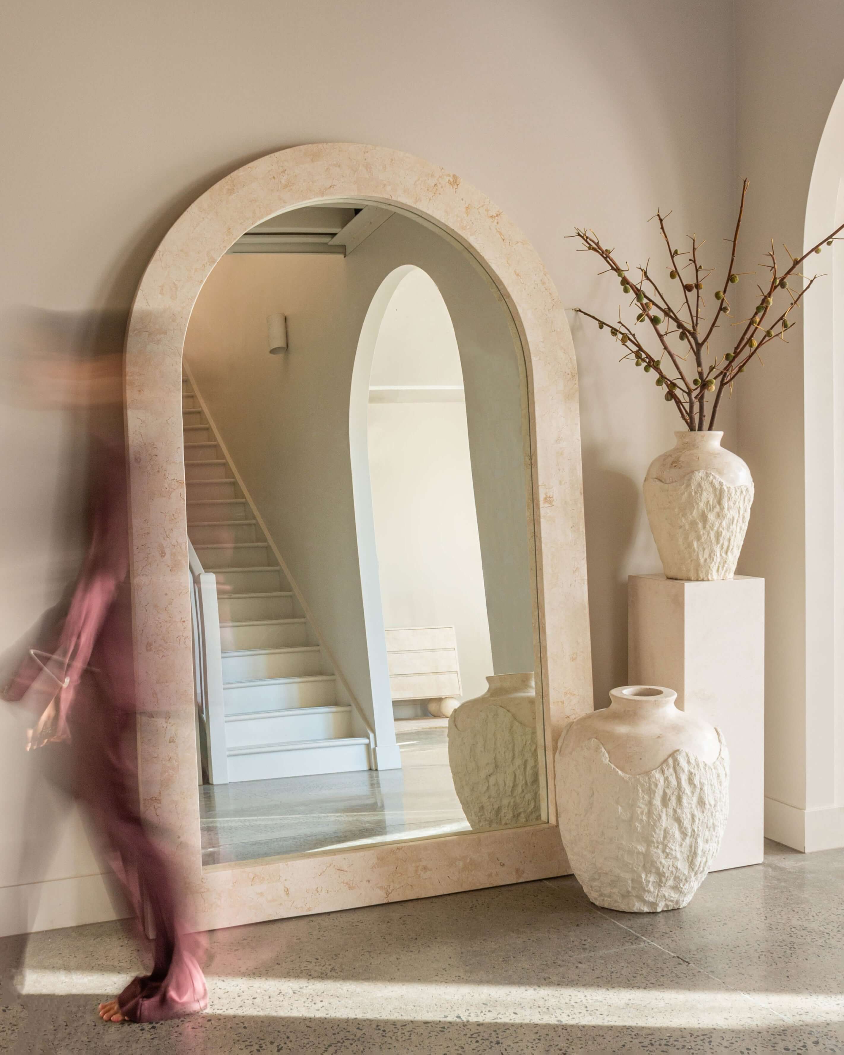 Esta Floor Mirror | Spanish Beige Marble - Image 9