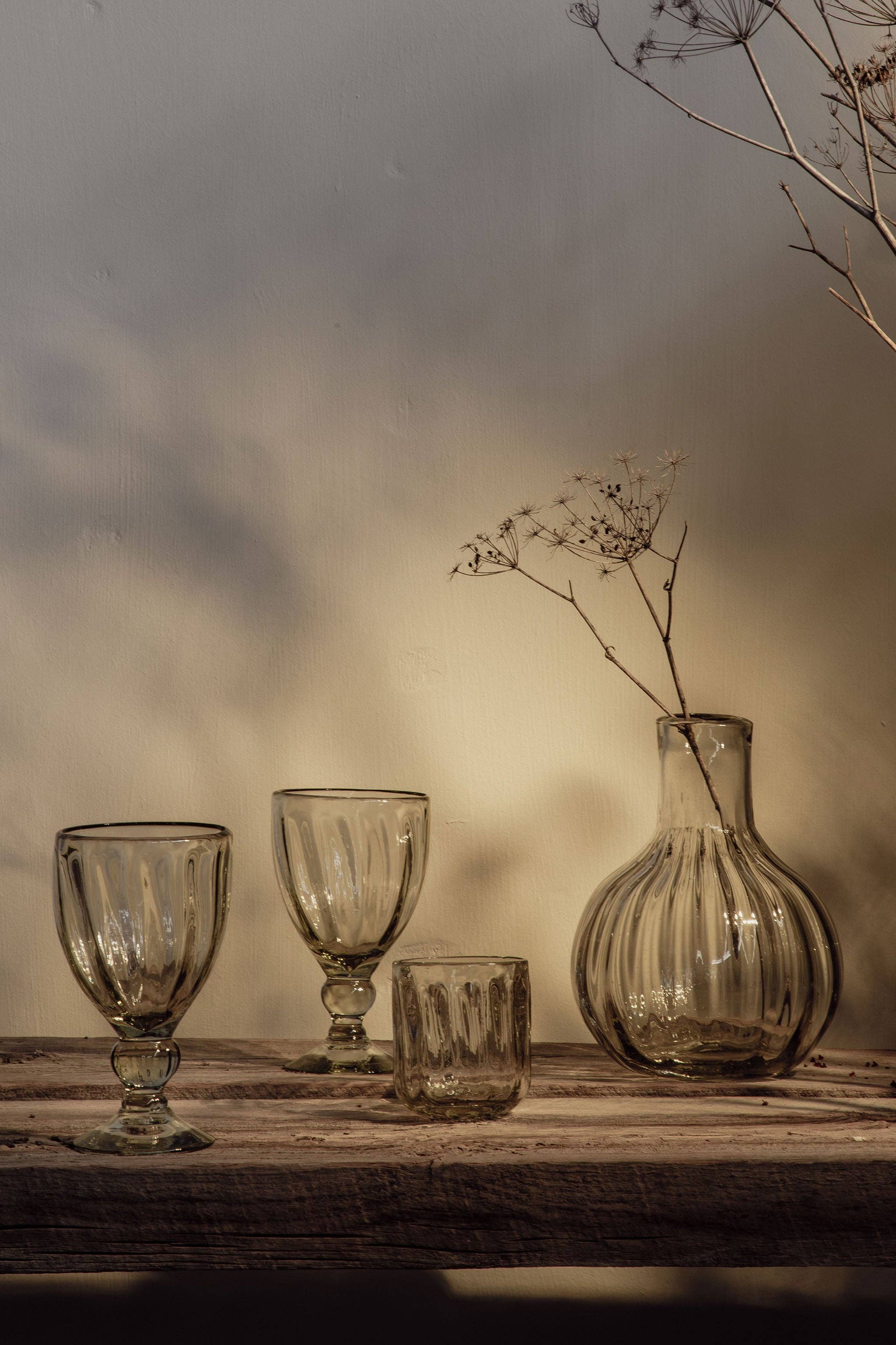 Handblown Fluted Carafe Set - Image 5