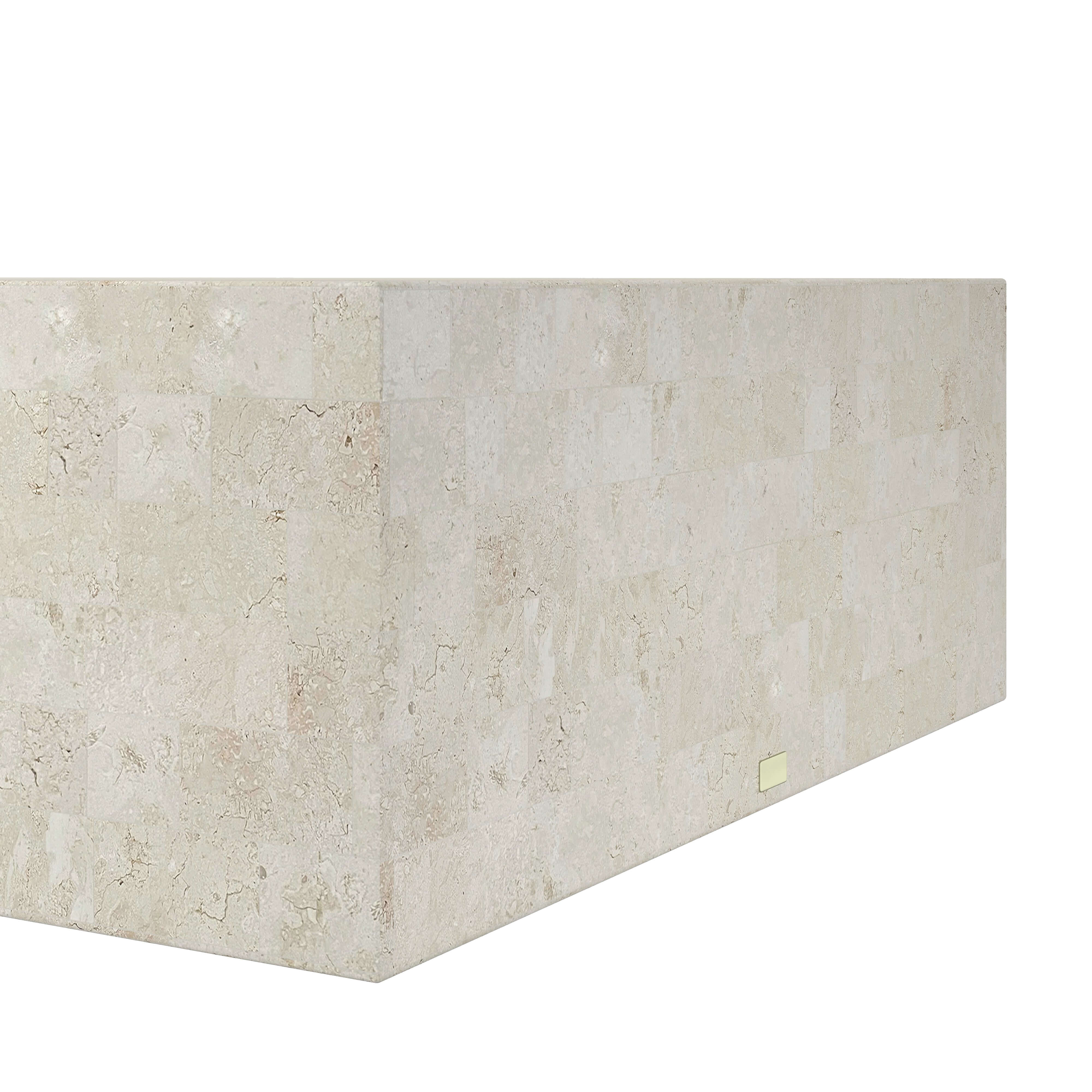 Mala Coffee Table | Natural White Fossil Stone - Image 6