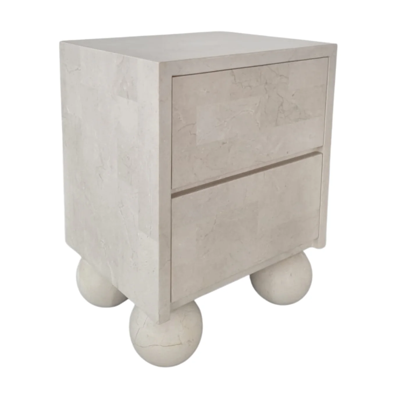 Miro Bedside Table | Spanish Beige Marble - Image 3