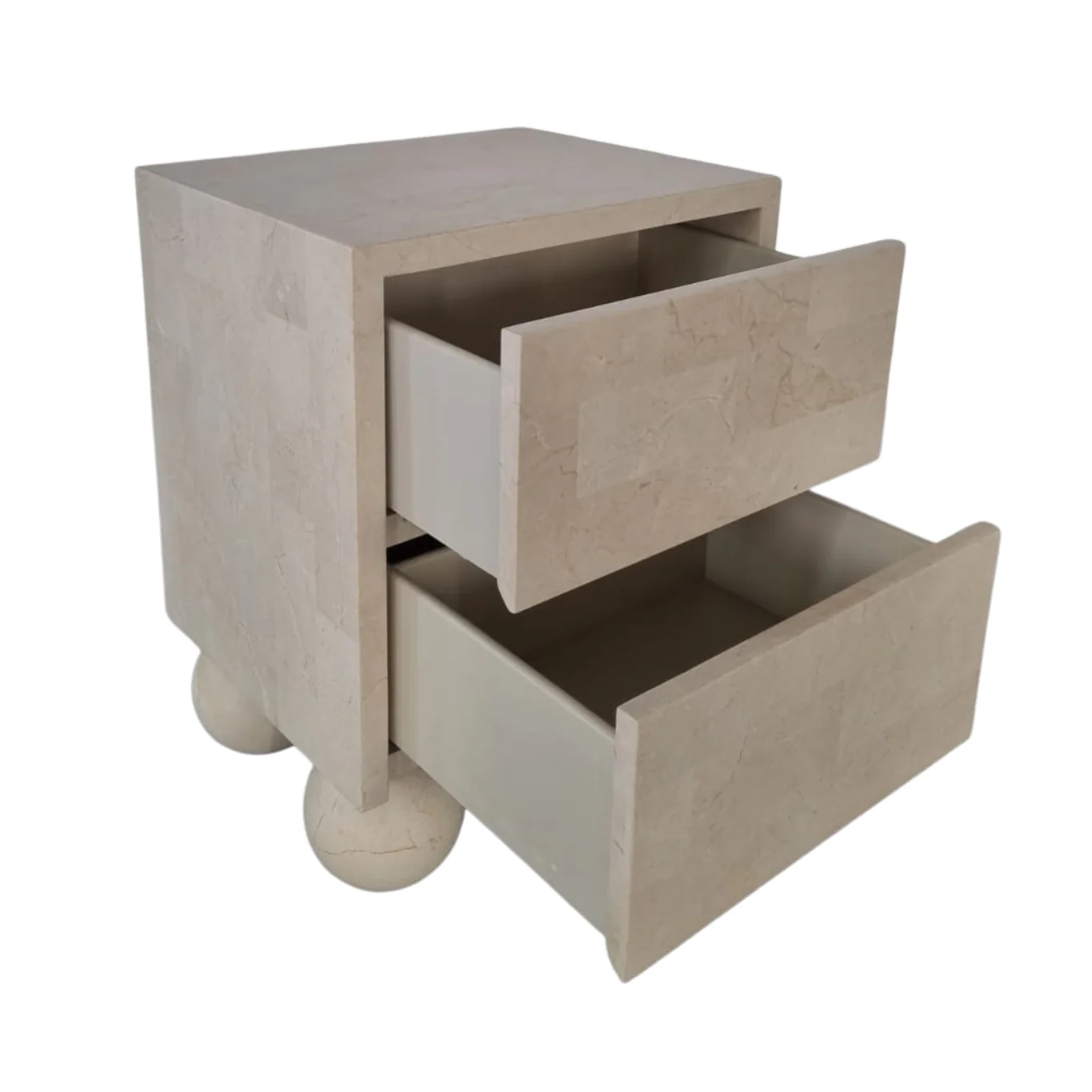 Miro Bedside Table | Spanish Beige Marble - Image 5