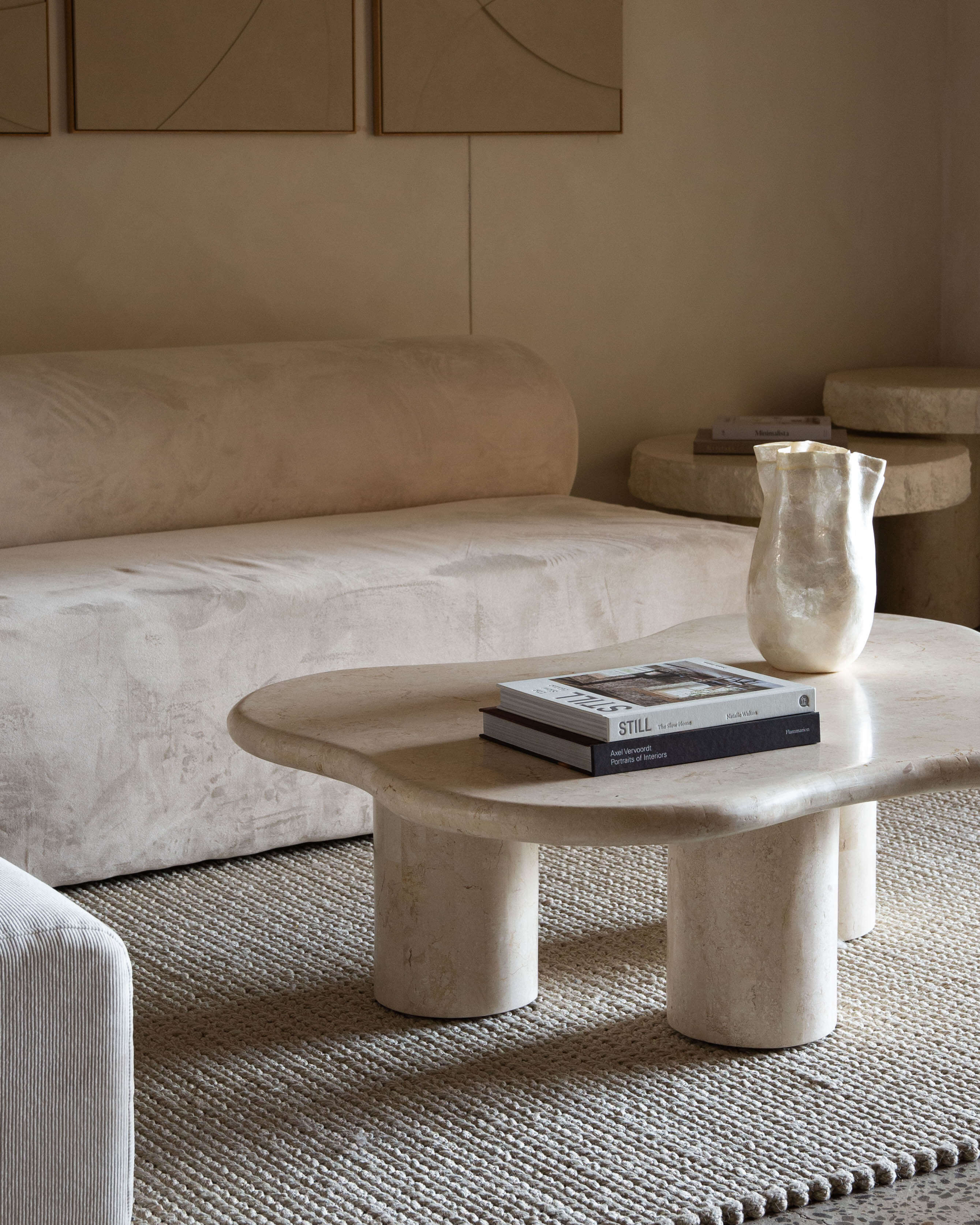Paradis Coffee Table | Spanish Beige Marble - Image 12