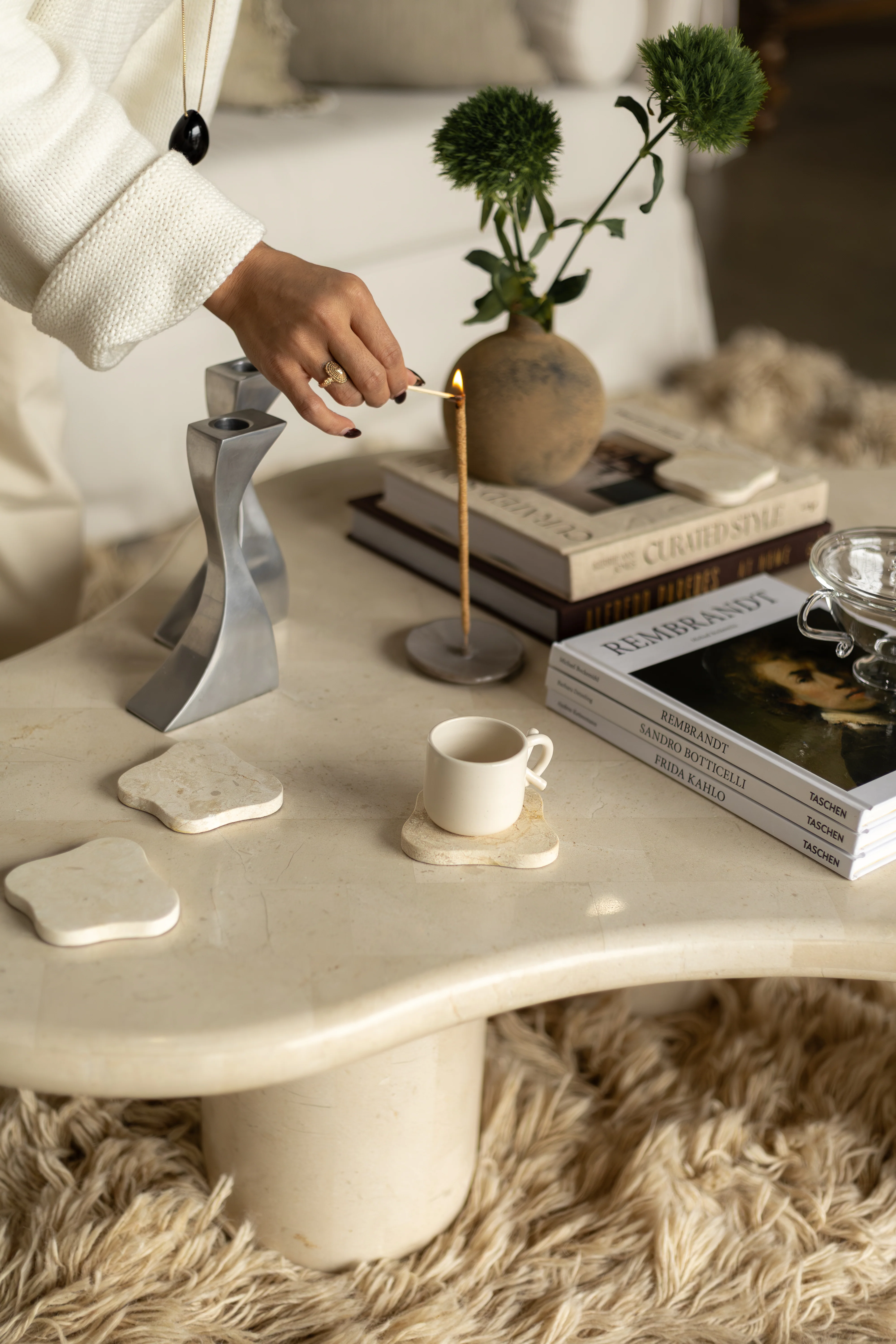 Paradis Coffee Table | Spanish Beige Marble - Image 7