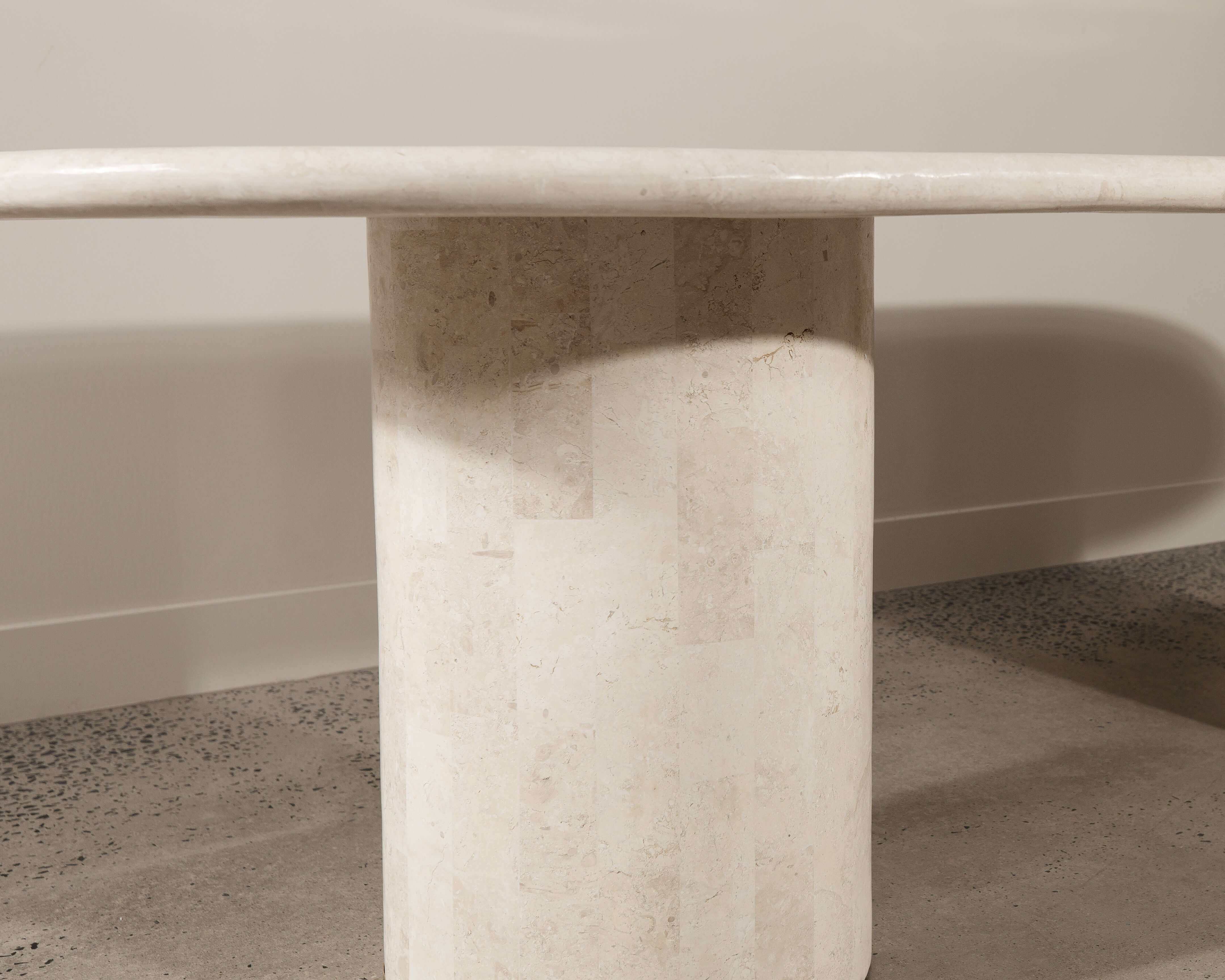 Paradis Oval Dining Table | 240cm | Spanish Beige Marble - Image 11