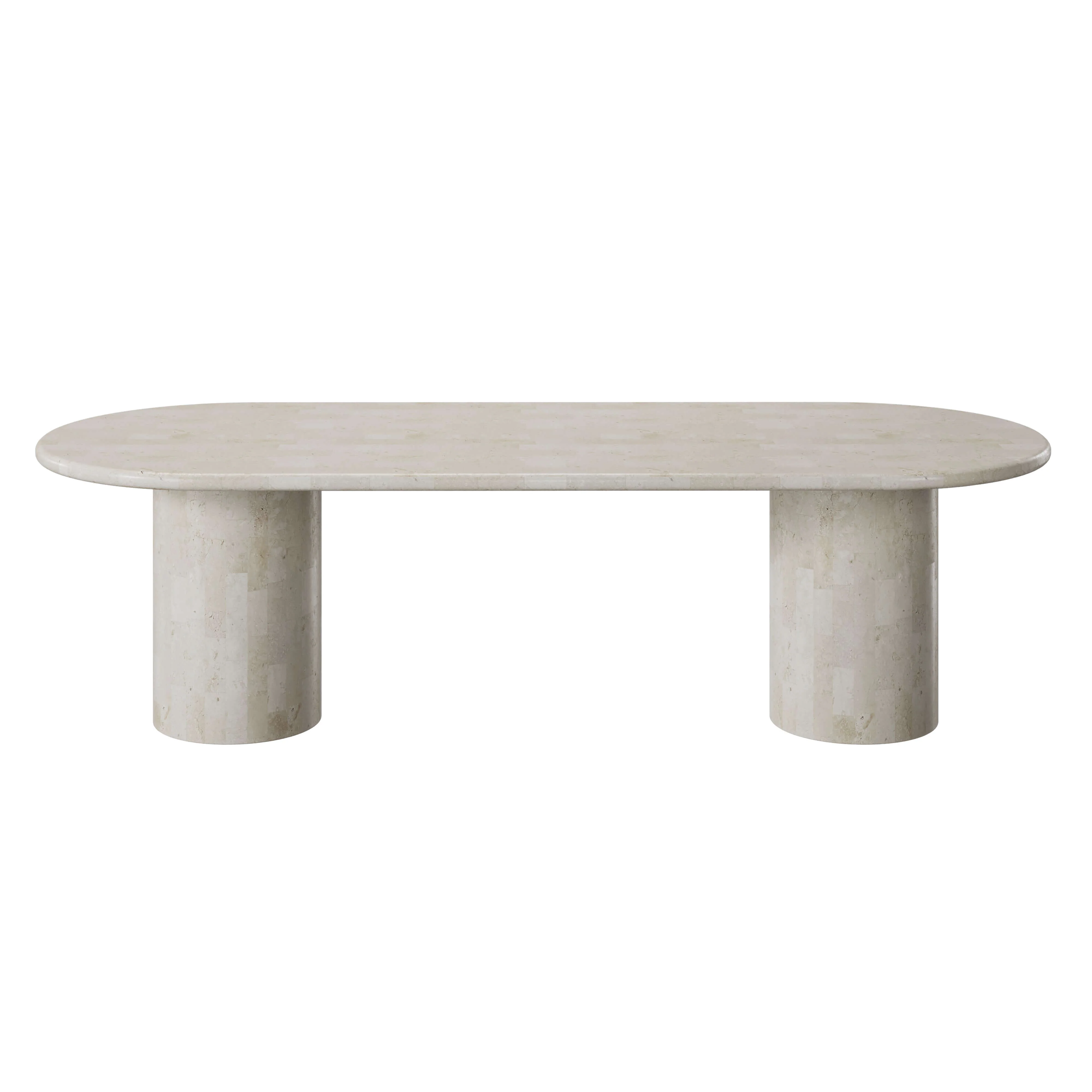 Paradis Oval Dining Table | 240cm | Spanish Beige Marble - Image 4