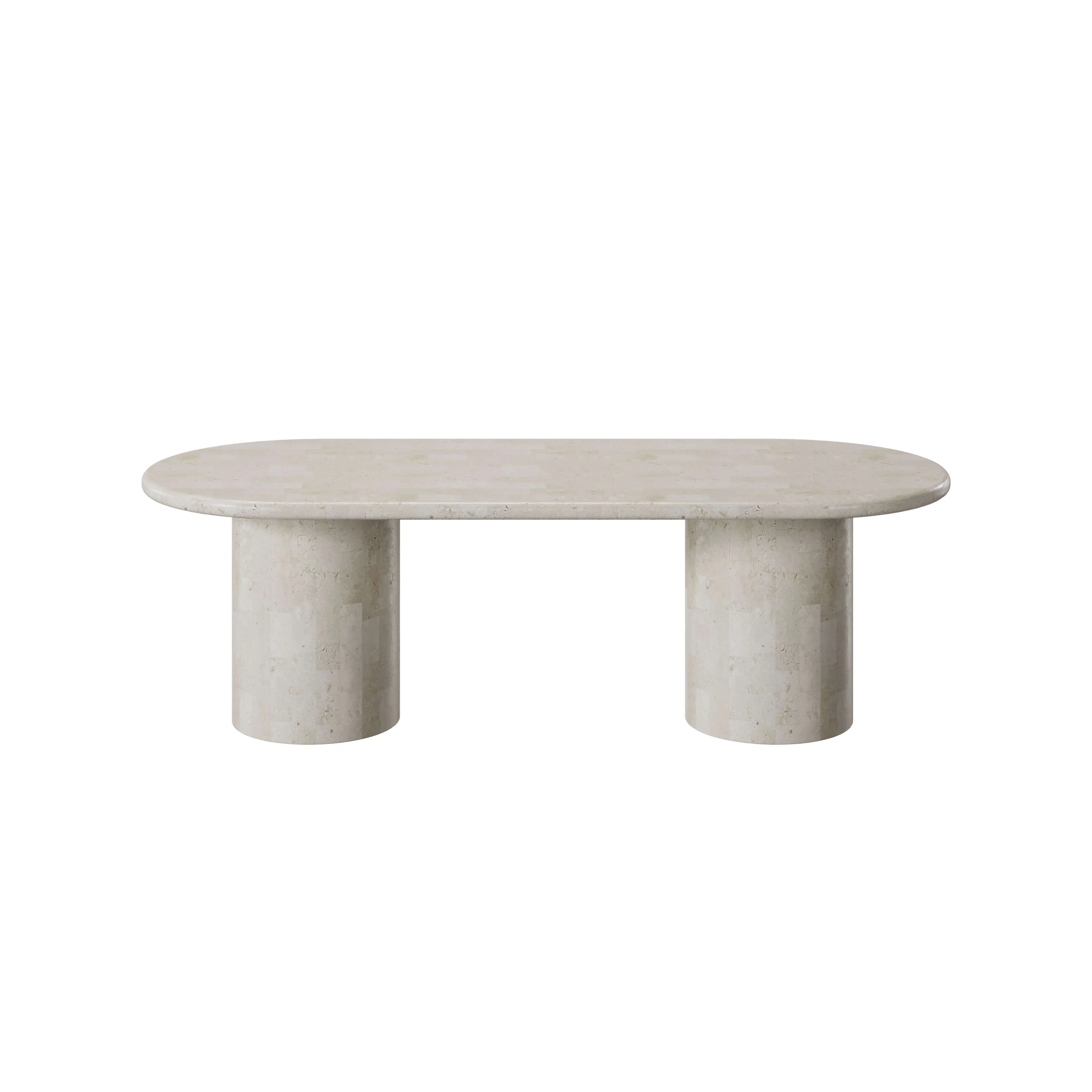 Paradis Oval Dining Table | 240cm | Spanish Beige Marble - Image 5