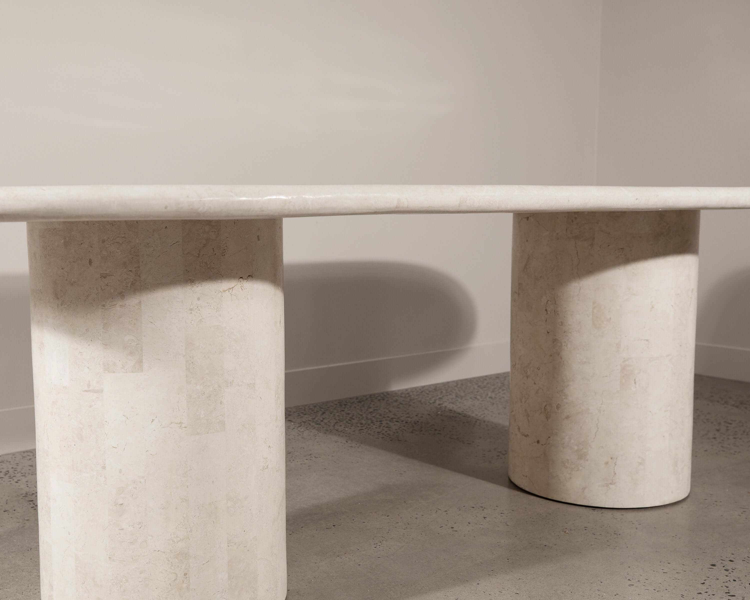Paradis Oval Dining Table | 240cm | Spanish Beige Marble - Image 9