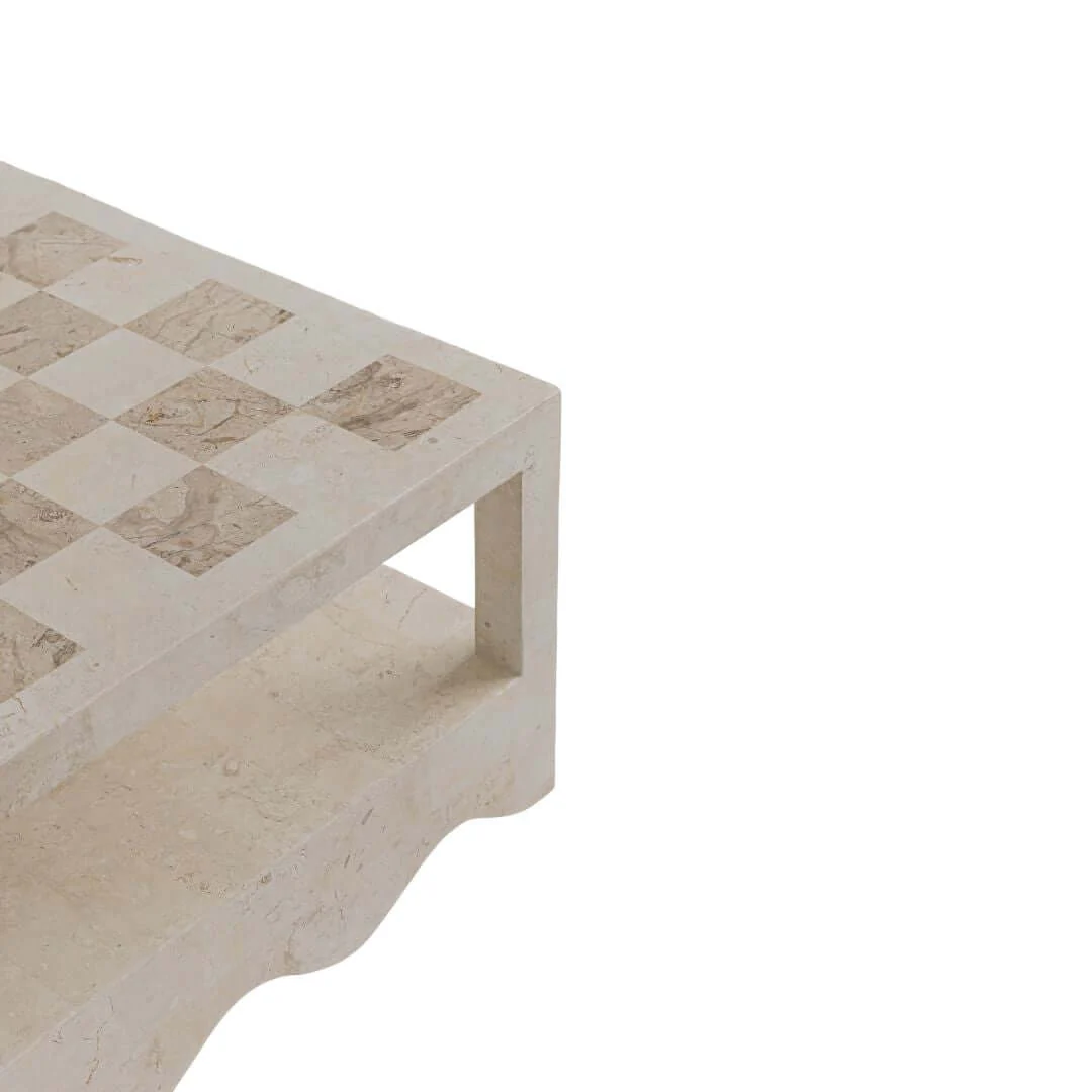 Sable Coffee Table | Natural White Stone - Image 3