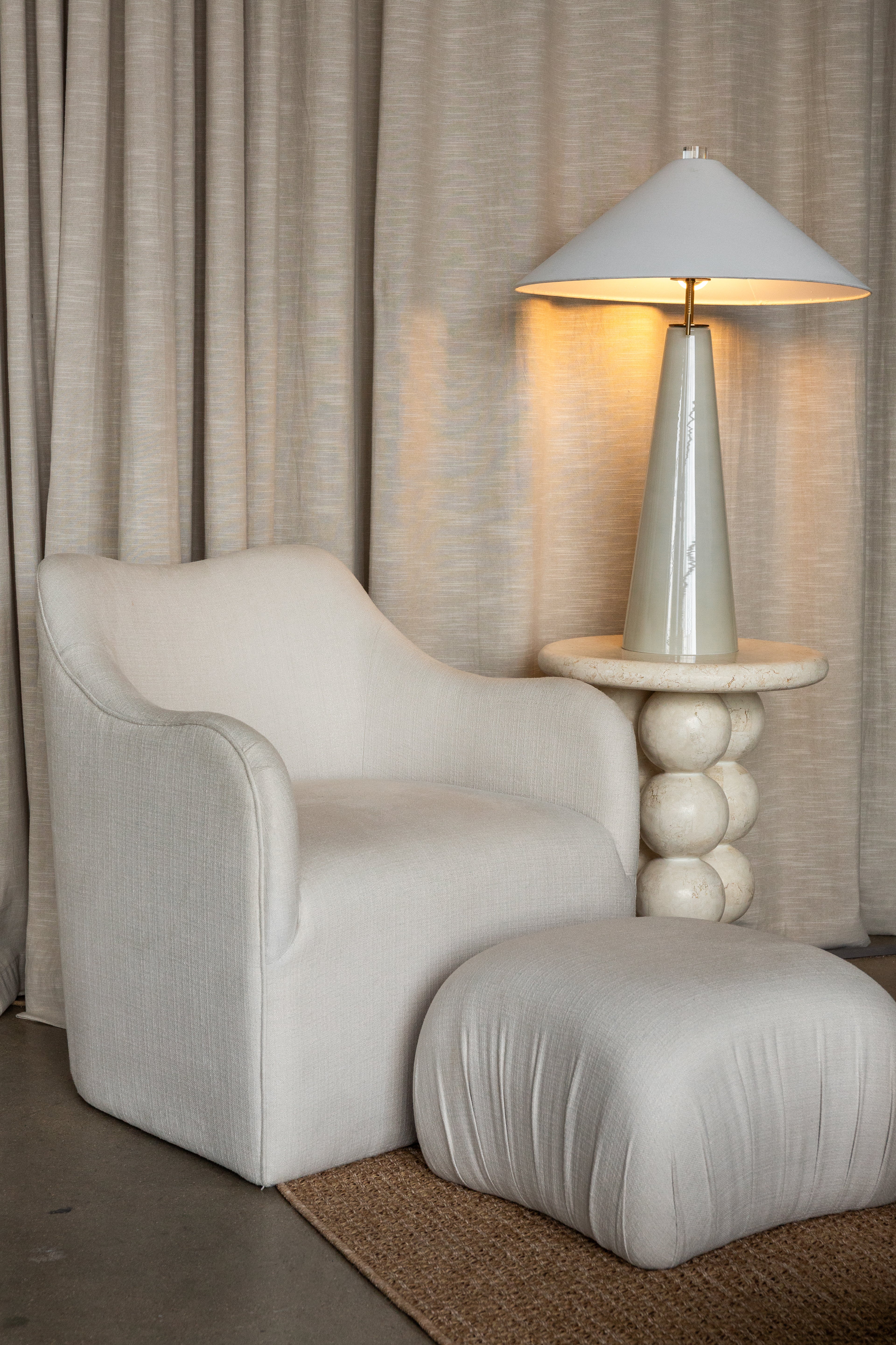 Sable Ottoman | Woven Ivory - Image 3