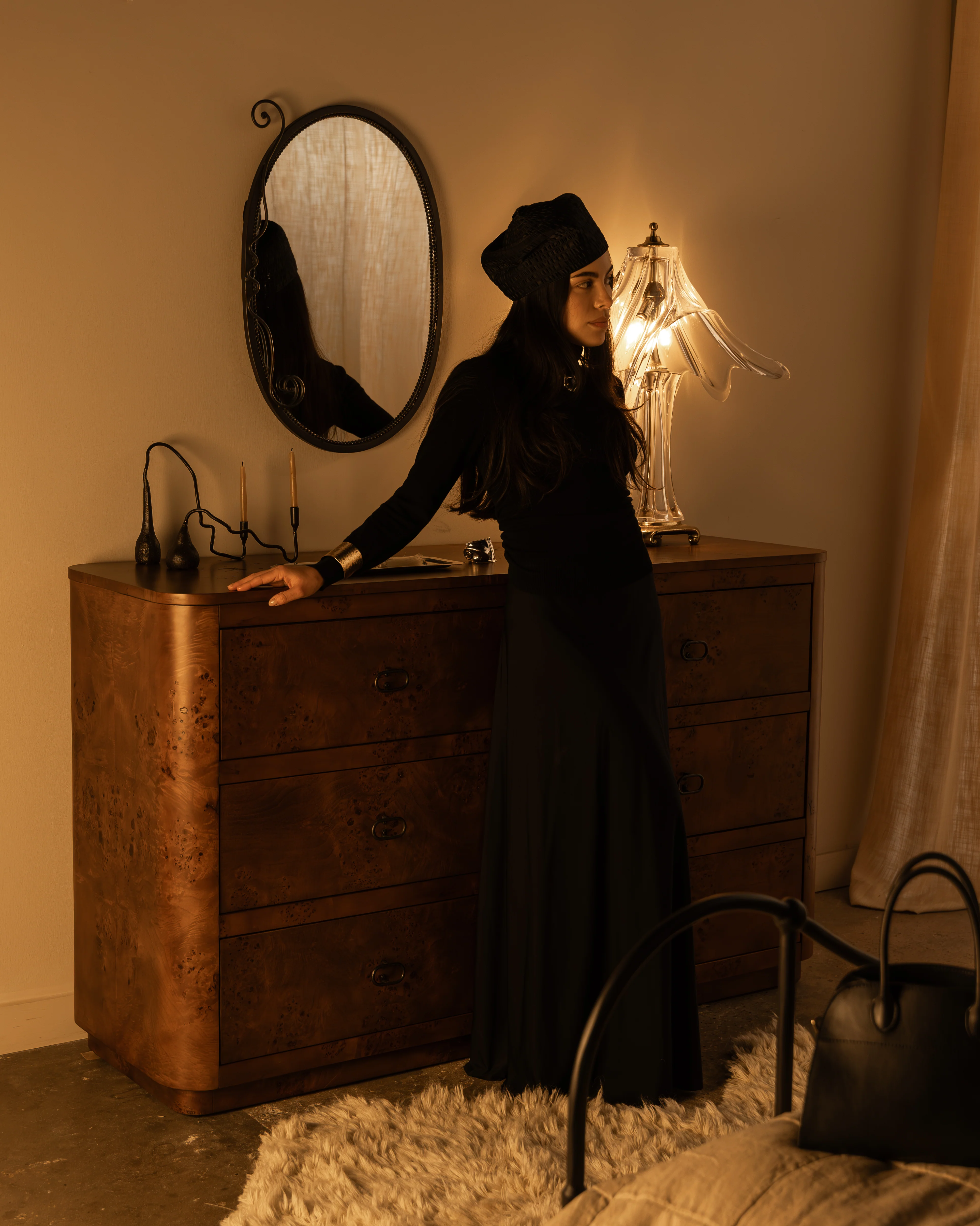 Zephyr Chest of Drawers | Cognac Burl - Image 2